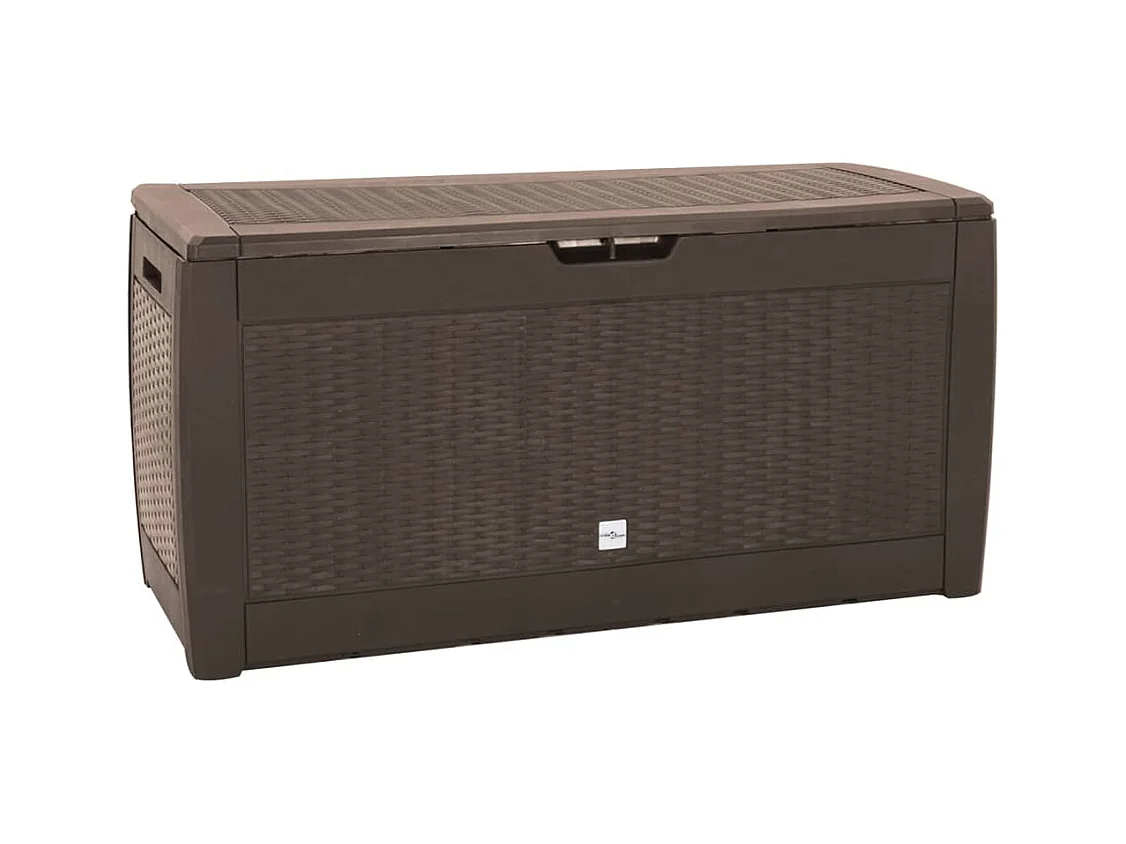 Coffre de stockage de jardin Marron 119x48x60 cm Polypropylène FR556371