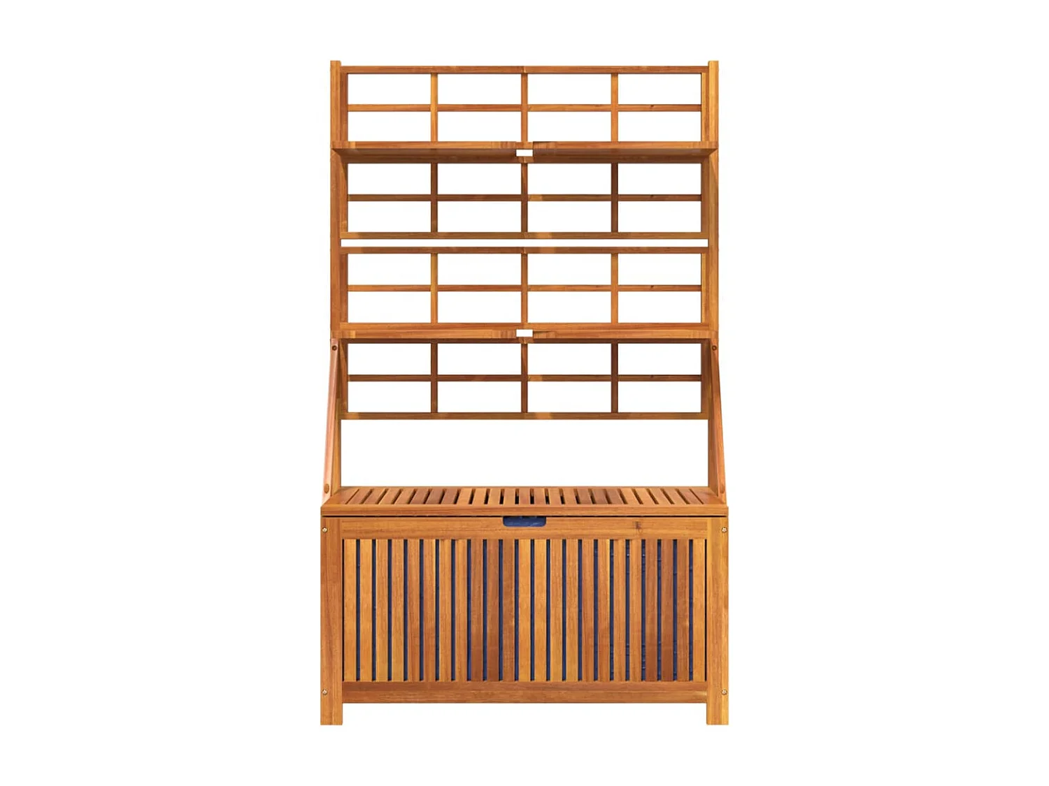 Caja de almacenaje con enrejado madera de acacia 99x50x160 cm ES502631