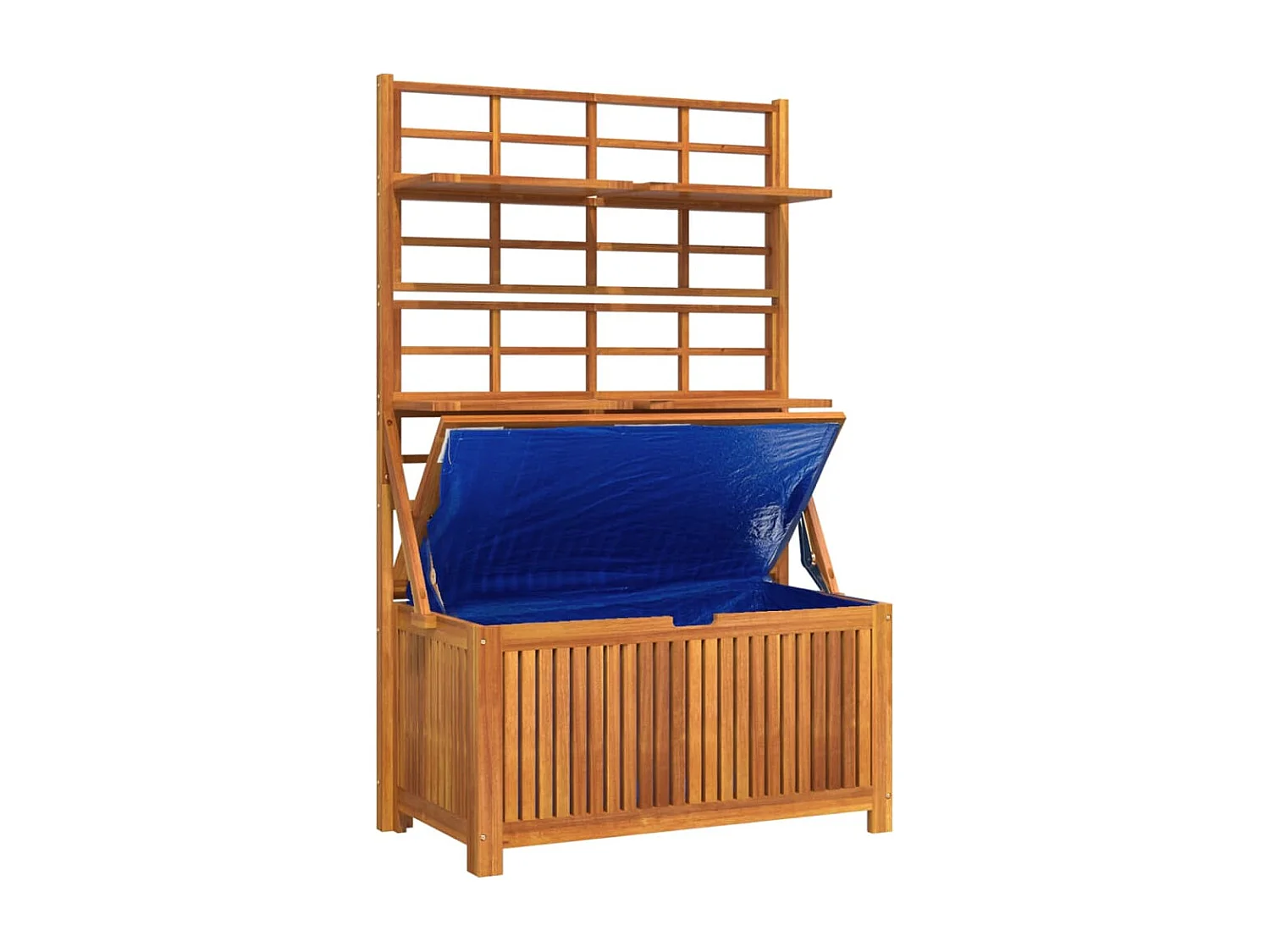 Coffre de rangement avec treillis 99x50x160 cm Acacia massif FR134467