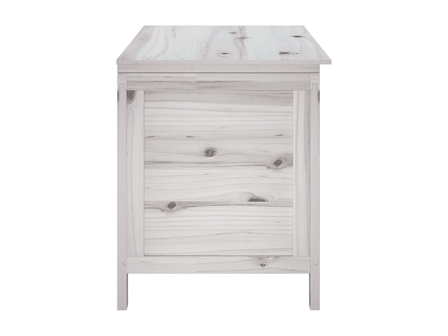 Caixa de arrumação p/ jardim 99x49,5x58,5cm abeto maciço branco PT883180