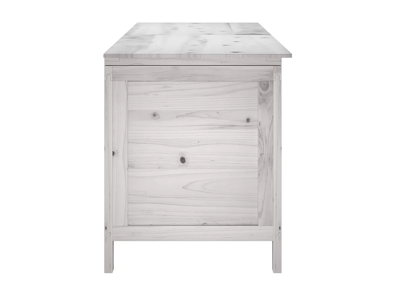 Caixa arrumação para jardim 150x50x56,5 cm abeto maciço branco PT880503