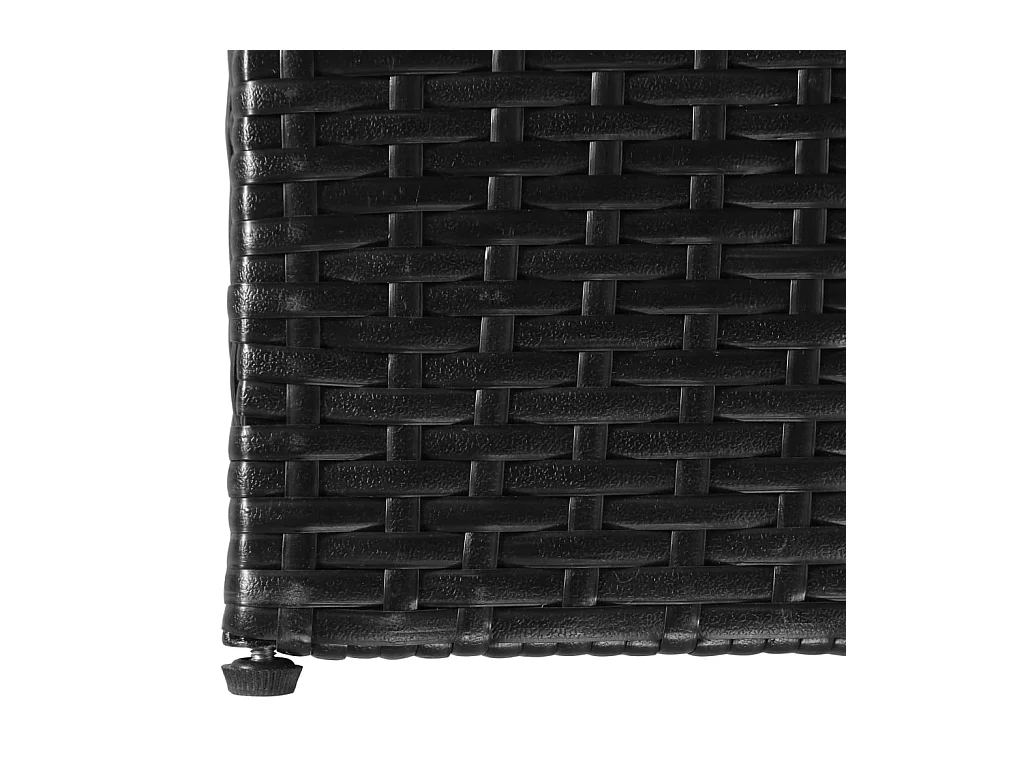 Coffre de rangement de jardin noir 150x100x100 cm résine tressée FR831362
