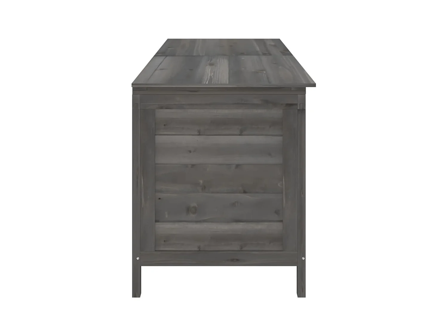 Coffre de rangement de jardin anthracite bois massif de sapin FR896813