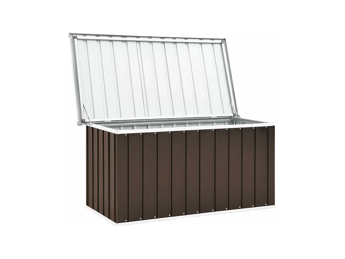 Coffre de rangement de jardin Marron 129x67x65 cm FR889215
