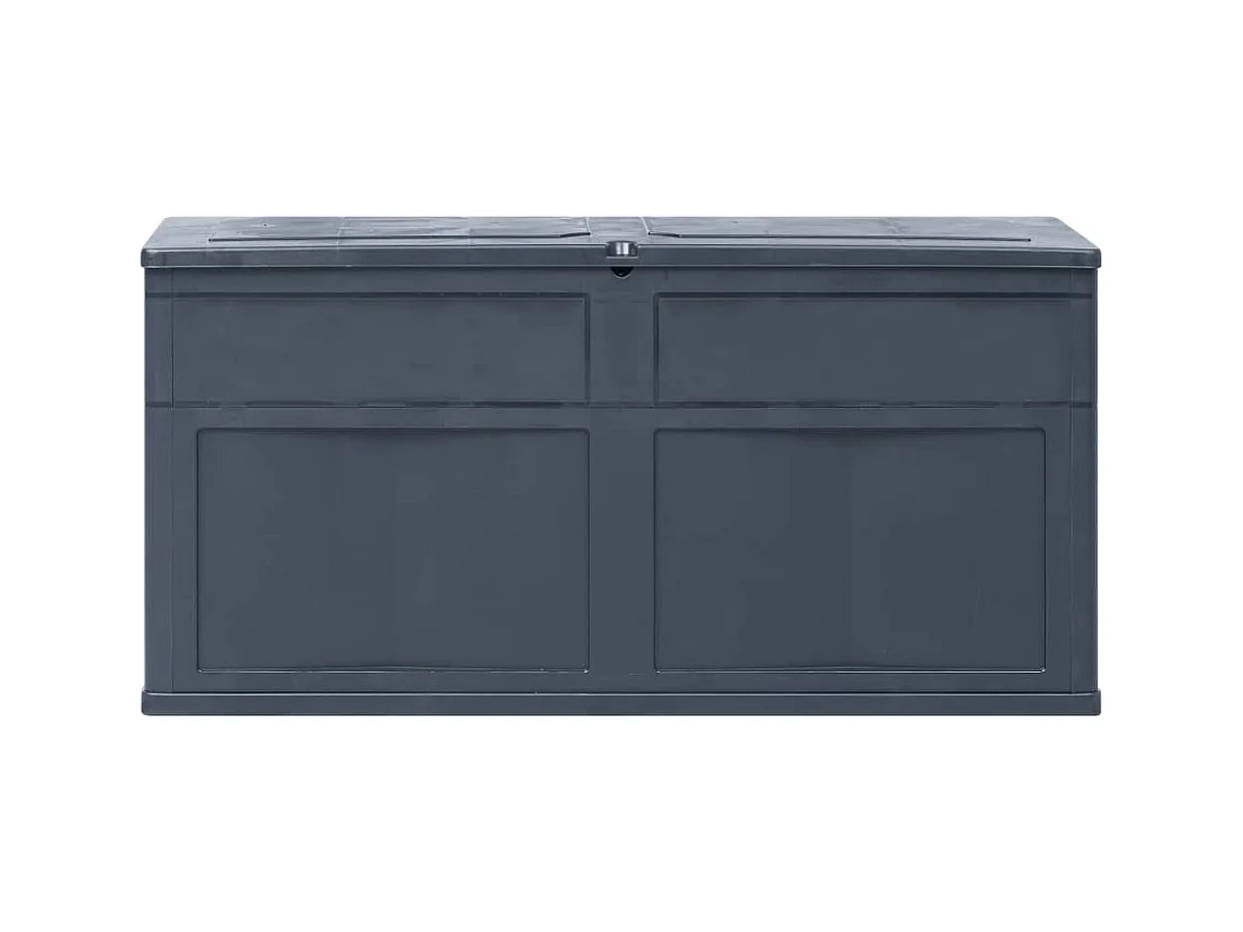 Coffre de rangement de jardin 320 L Noir FR886119