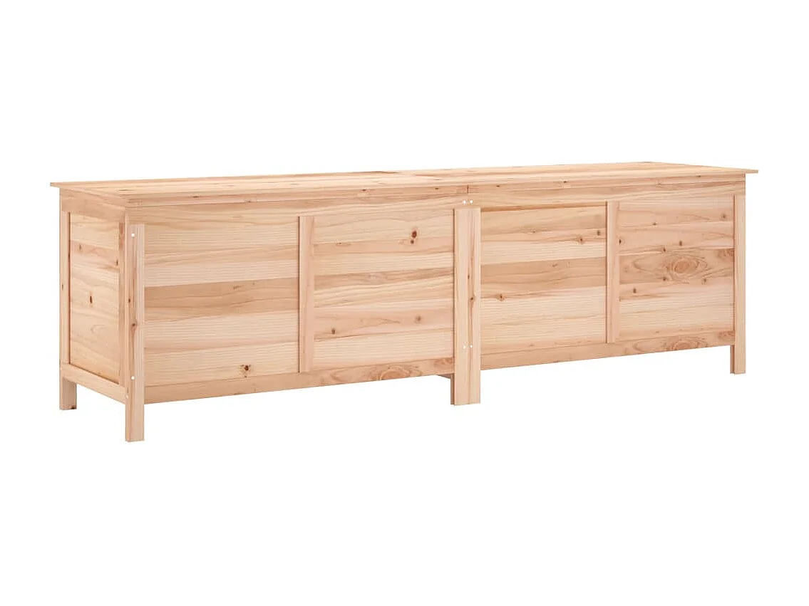 Coffre de rangement de jardin 198,5x50x56,5 cm bois massif sapin FR832504