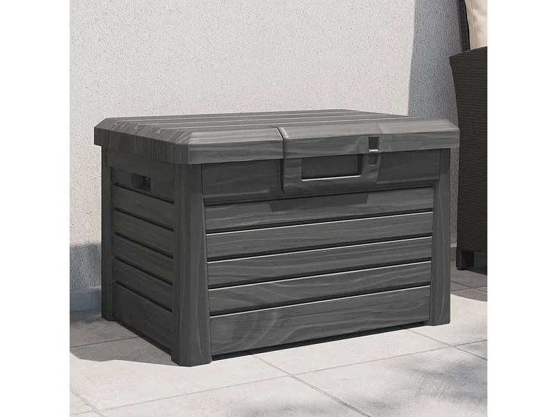 Coffre à coussins d'extérieur anthracite polypropylène FR101371