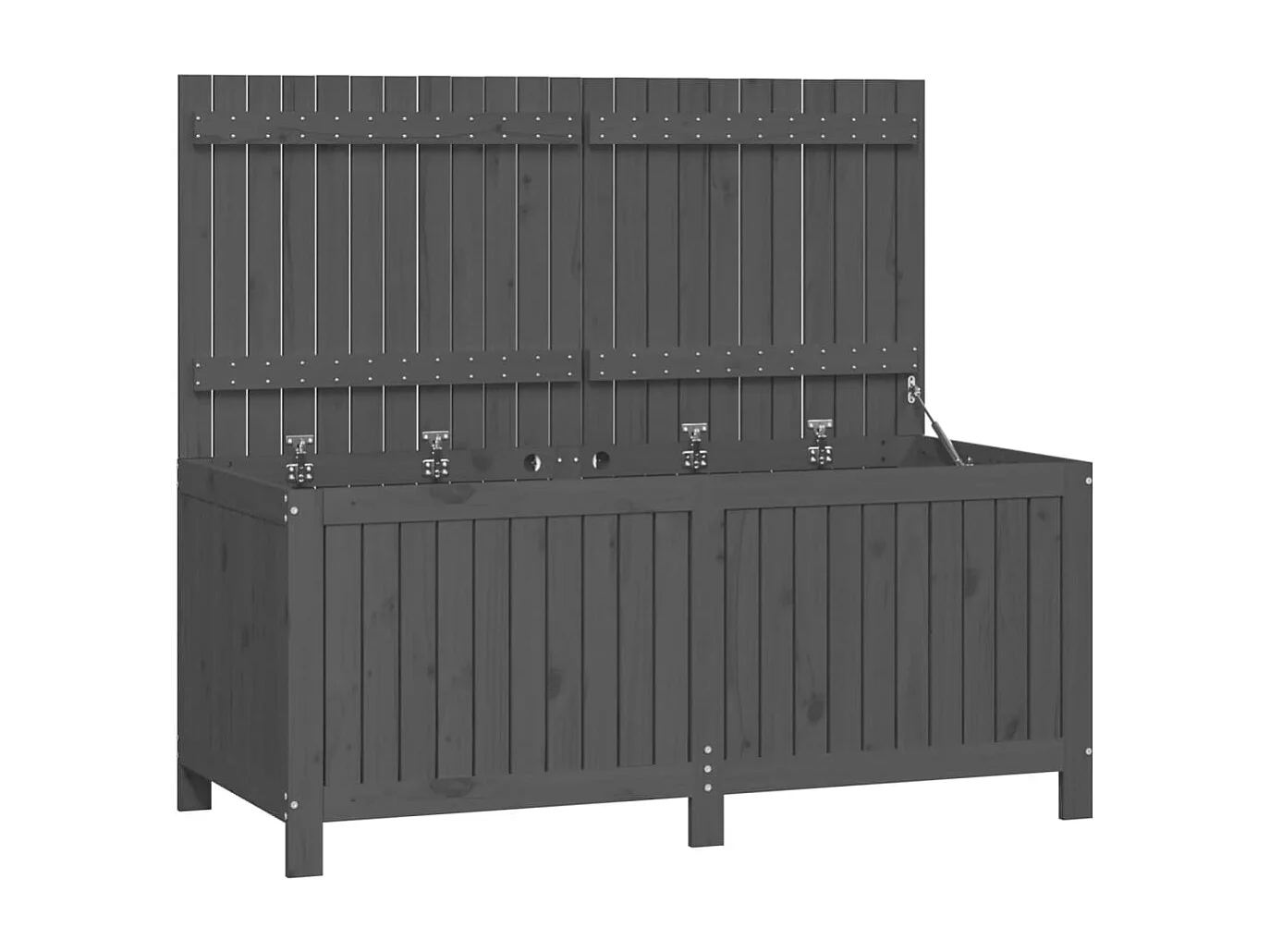 Coffre de rangement de jardin Gris 147x68x64 cm Bois de pin FR851509