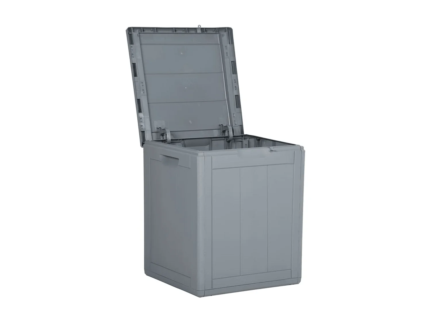 Coffre de rangement de jardin 90 L Gris PP Rotin FR810961