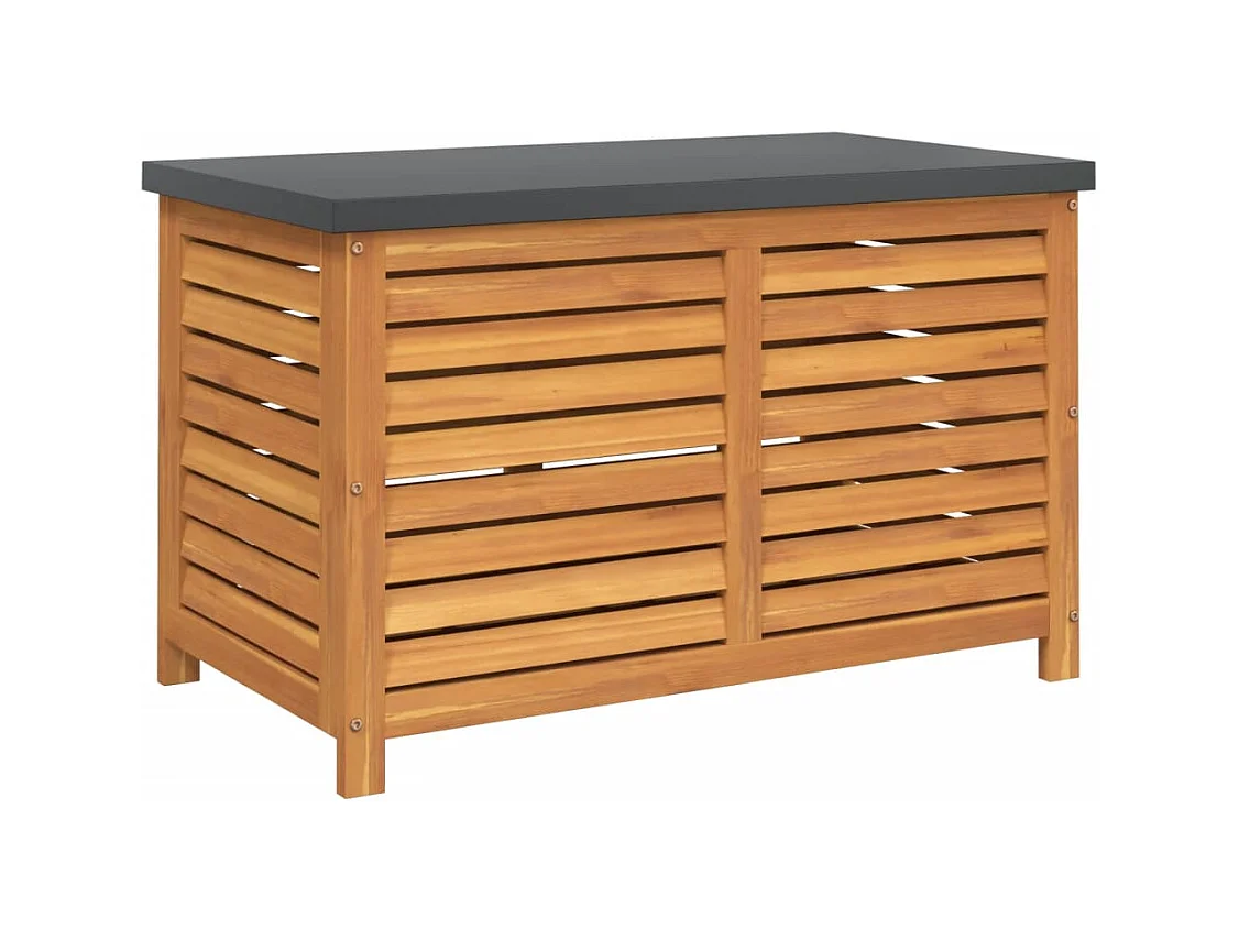 Coffre de rangement de jardin 60x50x55 cm bois massif d'acacia FR719576