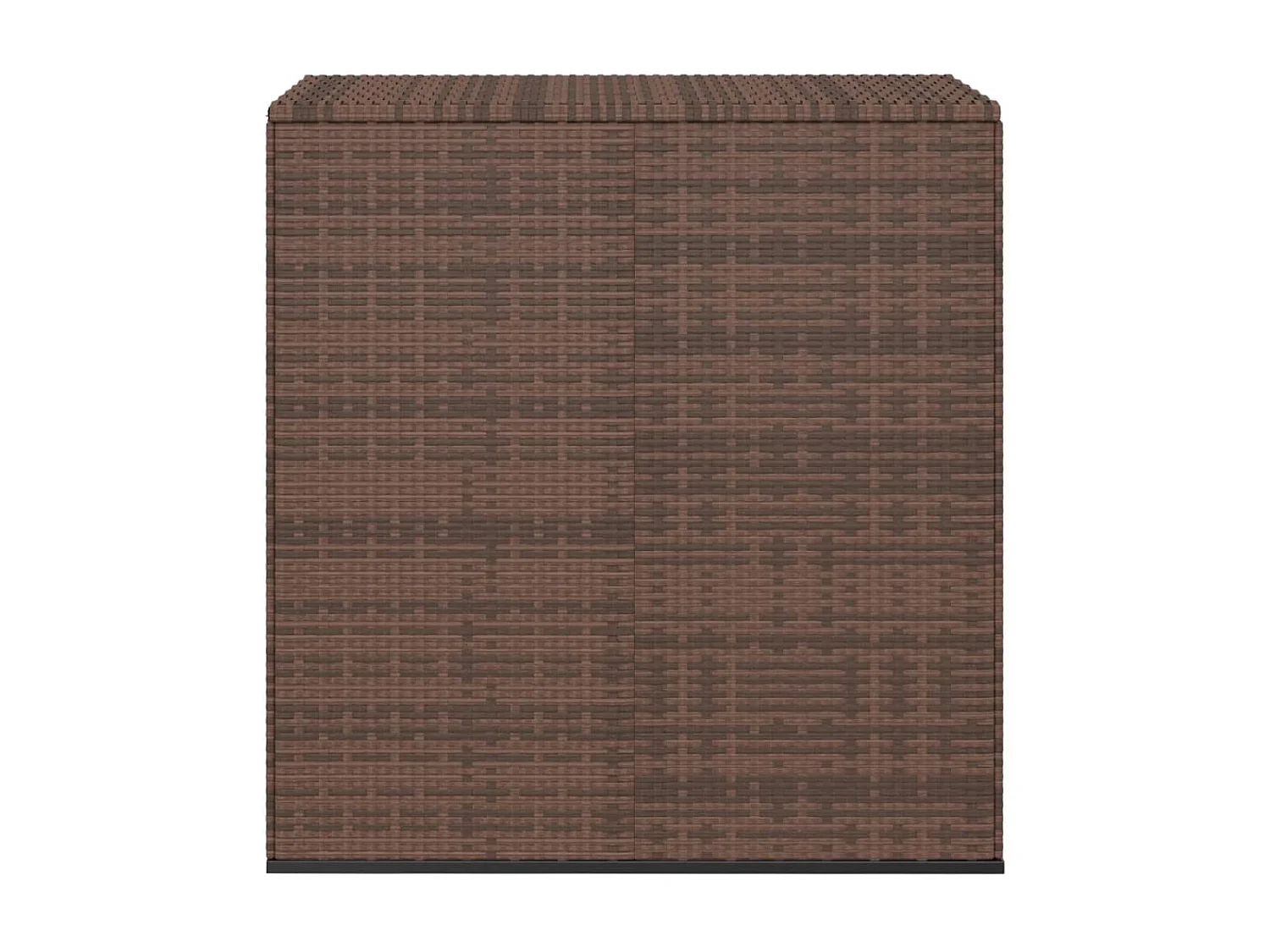 Baúl de cojines para jardín de ratán PE negro 100x49x103,5 cm ES439826