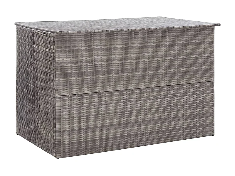 Coffre de rangement de jardin gris 150x100x100 cm résine tressée FR668721