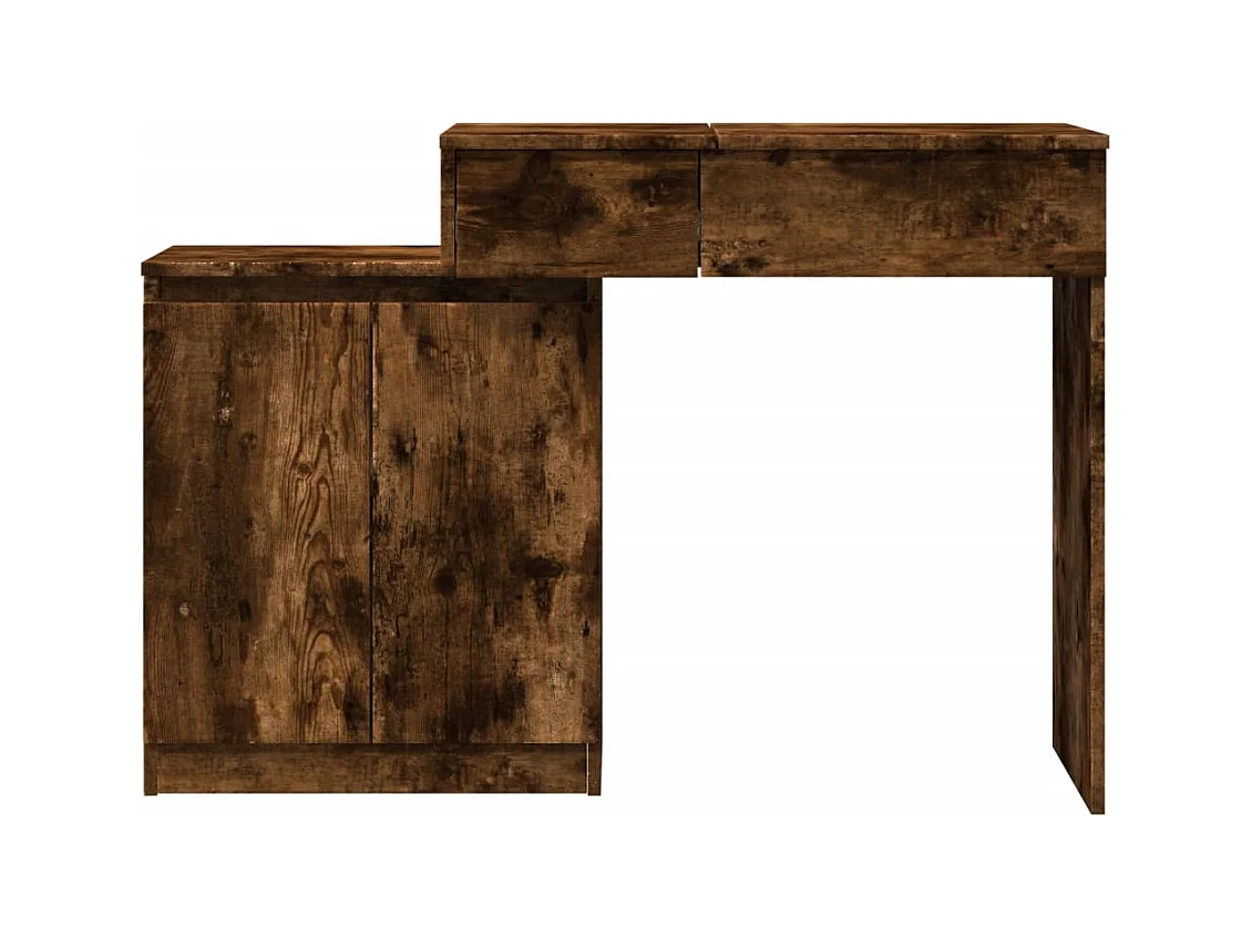 Coiffeuse avec LED chêne fumé 115x37x110,5 cm FR981710