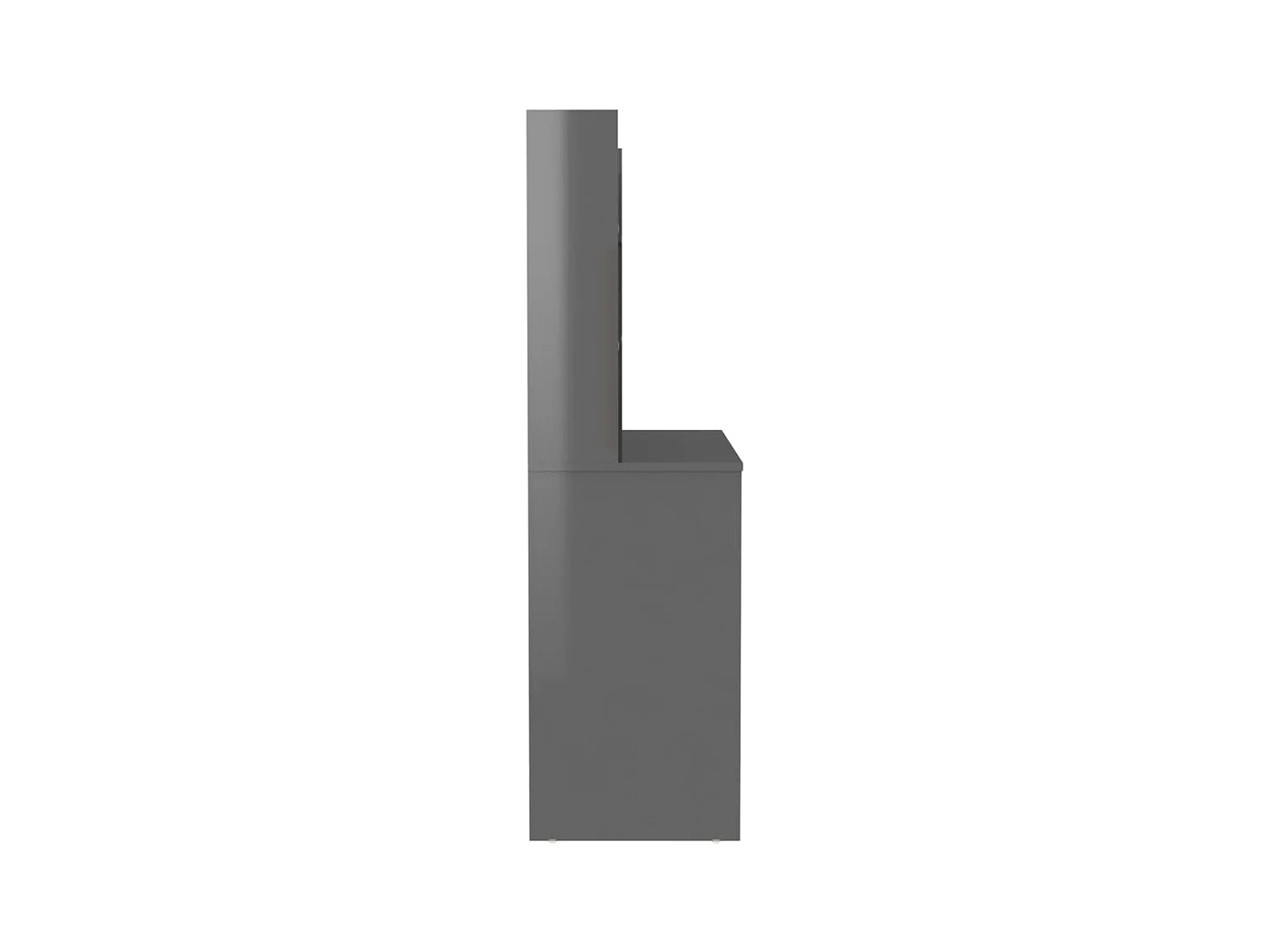 Coiffeuse - Table de maquillage avec éclairage LED MDF Gris brillant FR850505