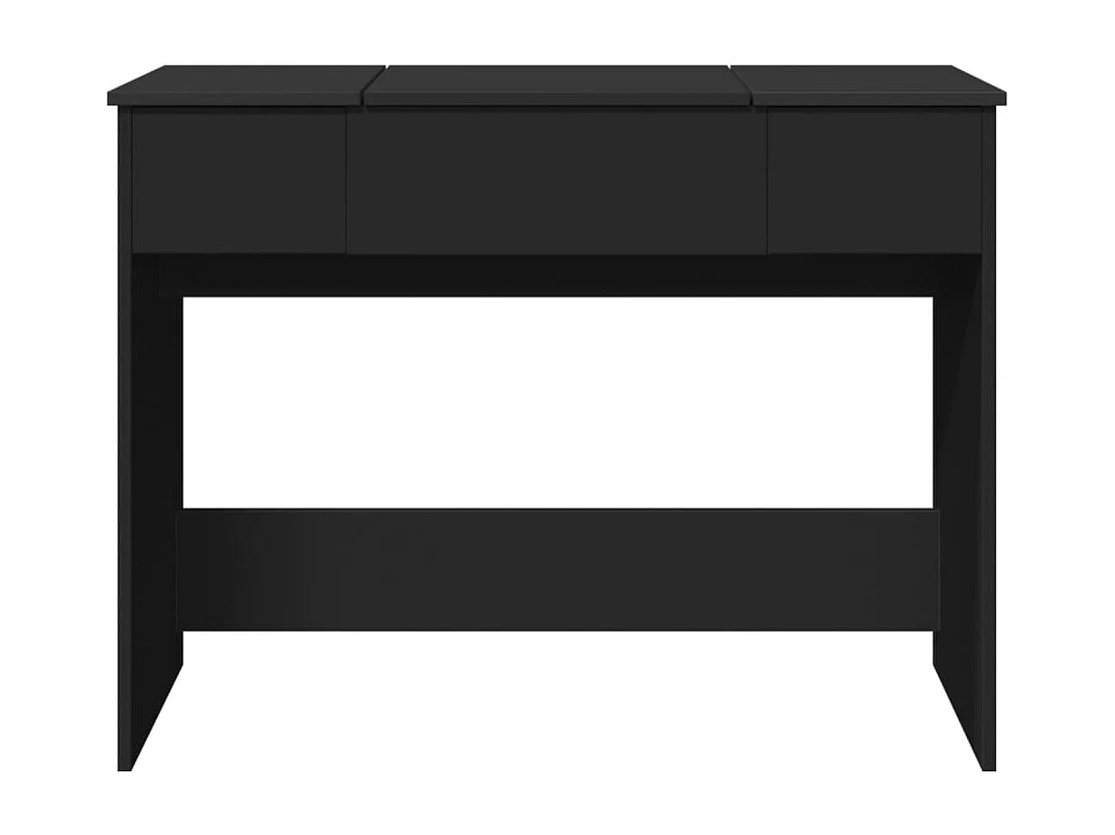 Toucador com espelho 100x45x76 cm preto PT616527