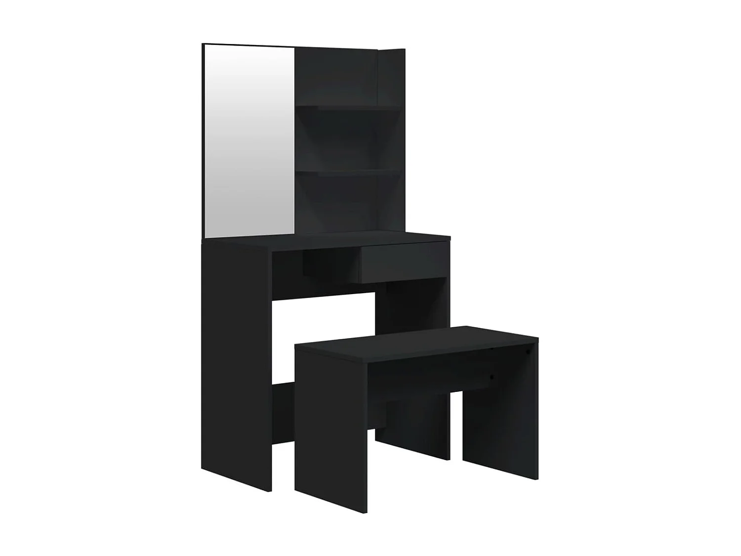 Ensemble de coiffeuse noir 74,5x40x141 cm FR824751