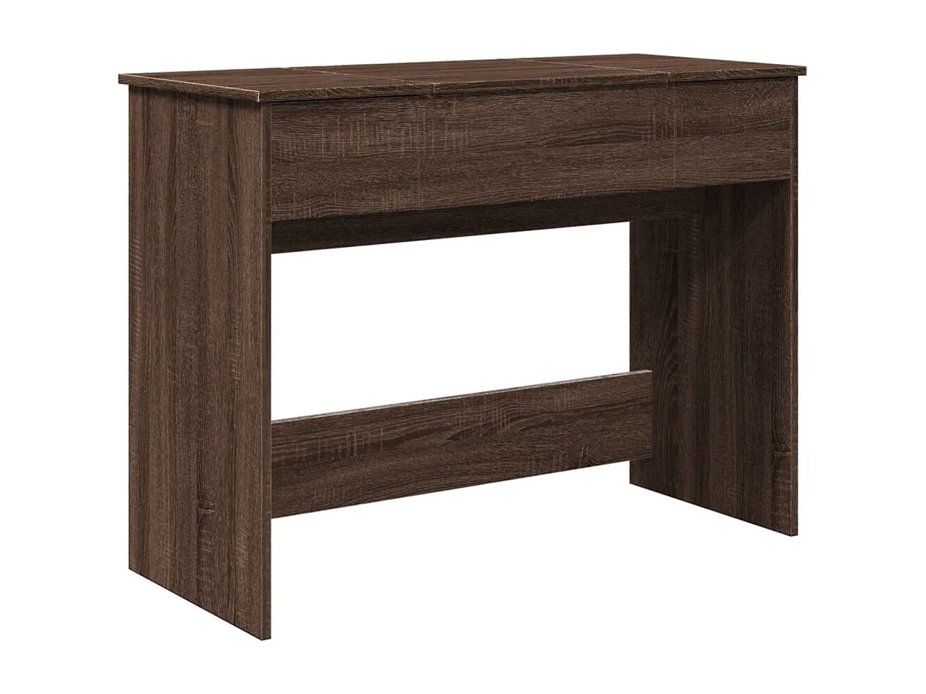 Coiffeuse avec miroir chêne marron 100x45x76 cm FR588159