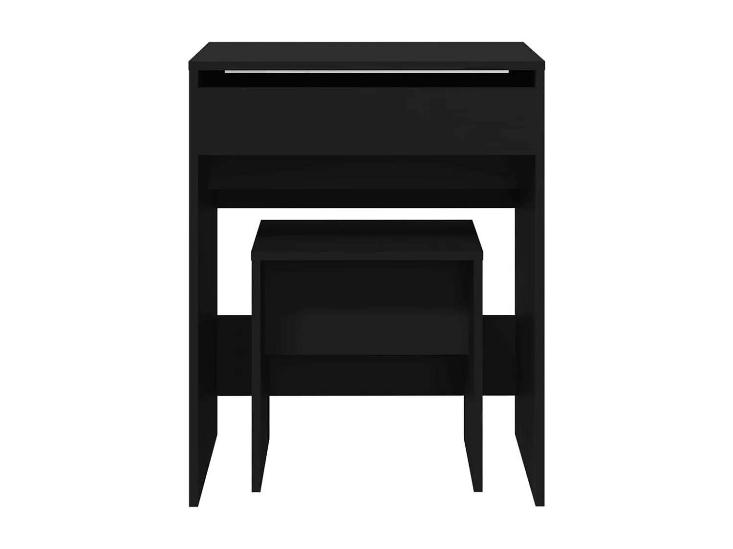 Toucador e banco 60x40x113,5 cm preto PT532602