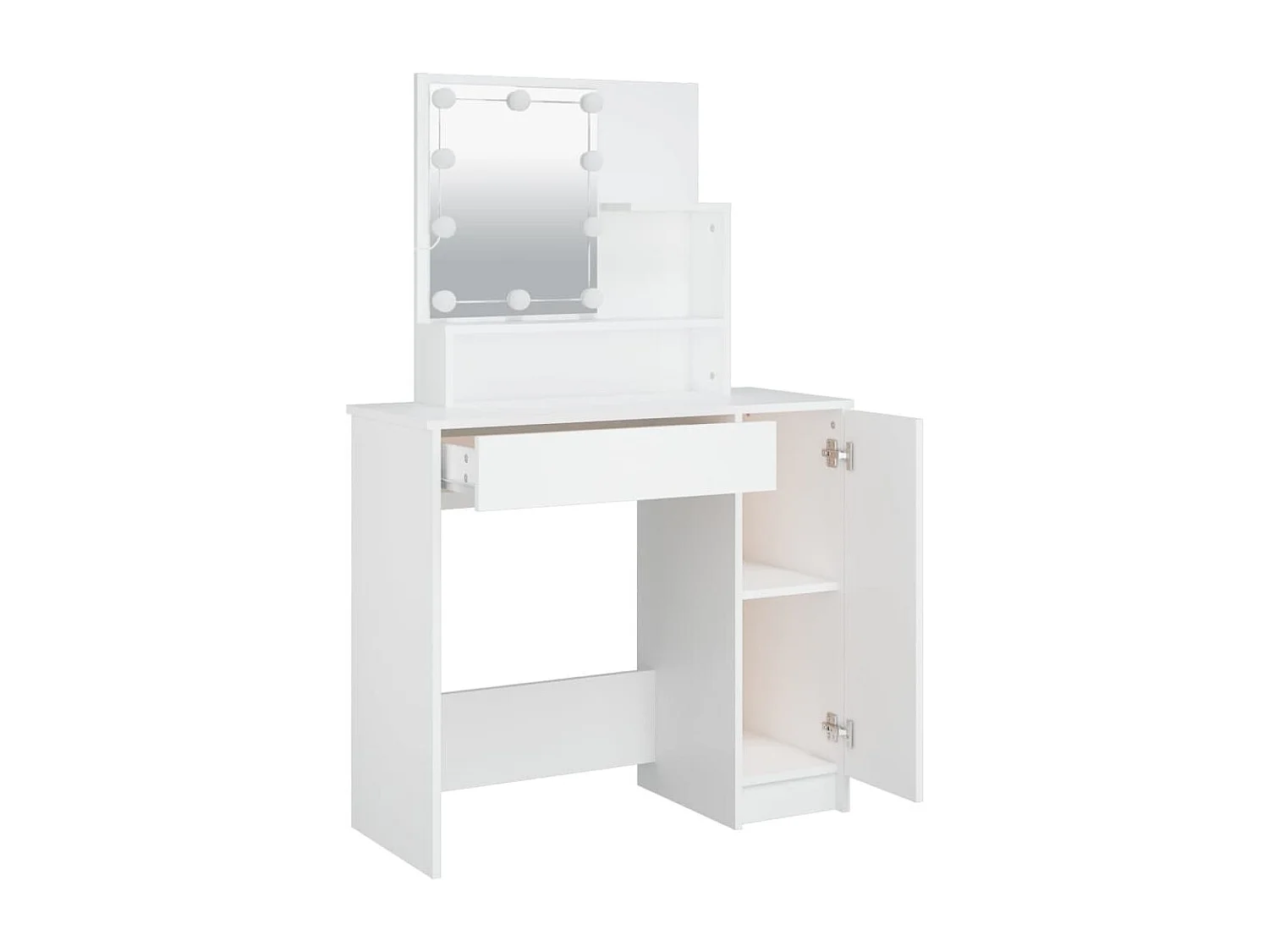 Toucador com LEDs 86,5x35x136 cm cor branco PT220863