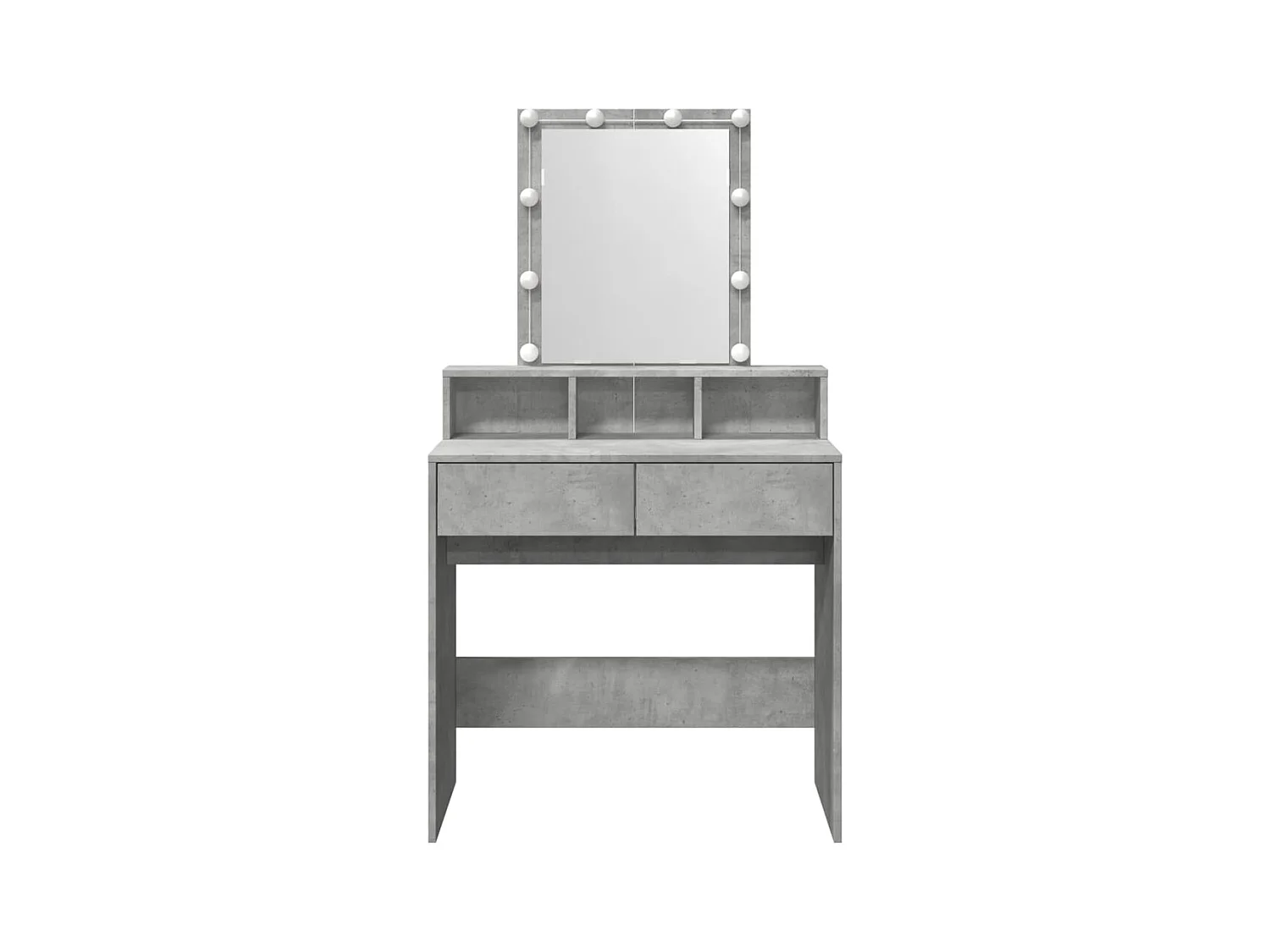 Tocador con luces LED gris hormigón 80x41x144,5 cm ES416689