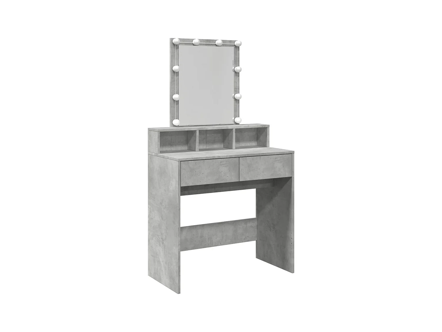 Tocador con luces LED gris hormigón 80x41x144,5 cm ES416689