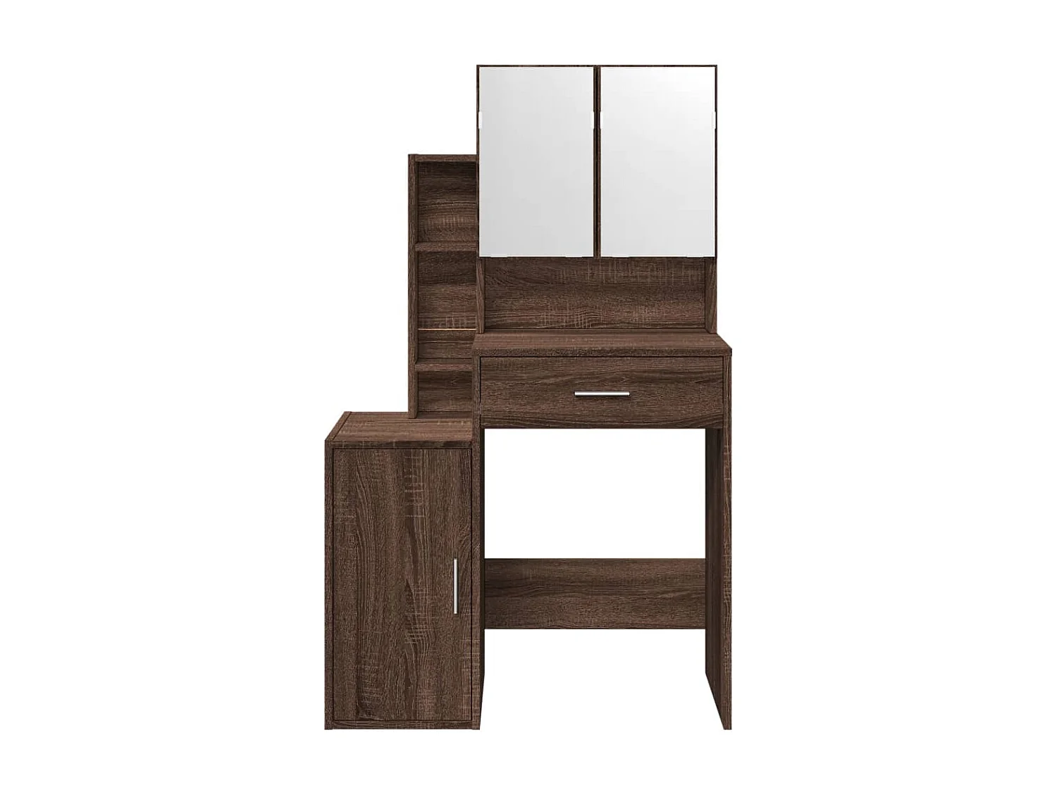 Coiffeuse avec armoire chêne marron 80x35x132 cm FR365473