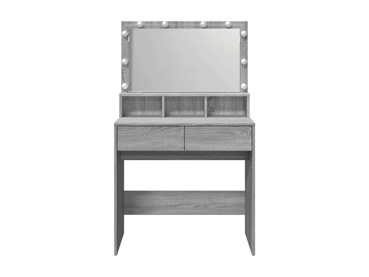 Coiffeuse avec LED sonoma gris 80x41x134,5 cm FR392039