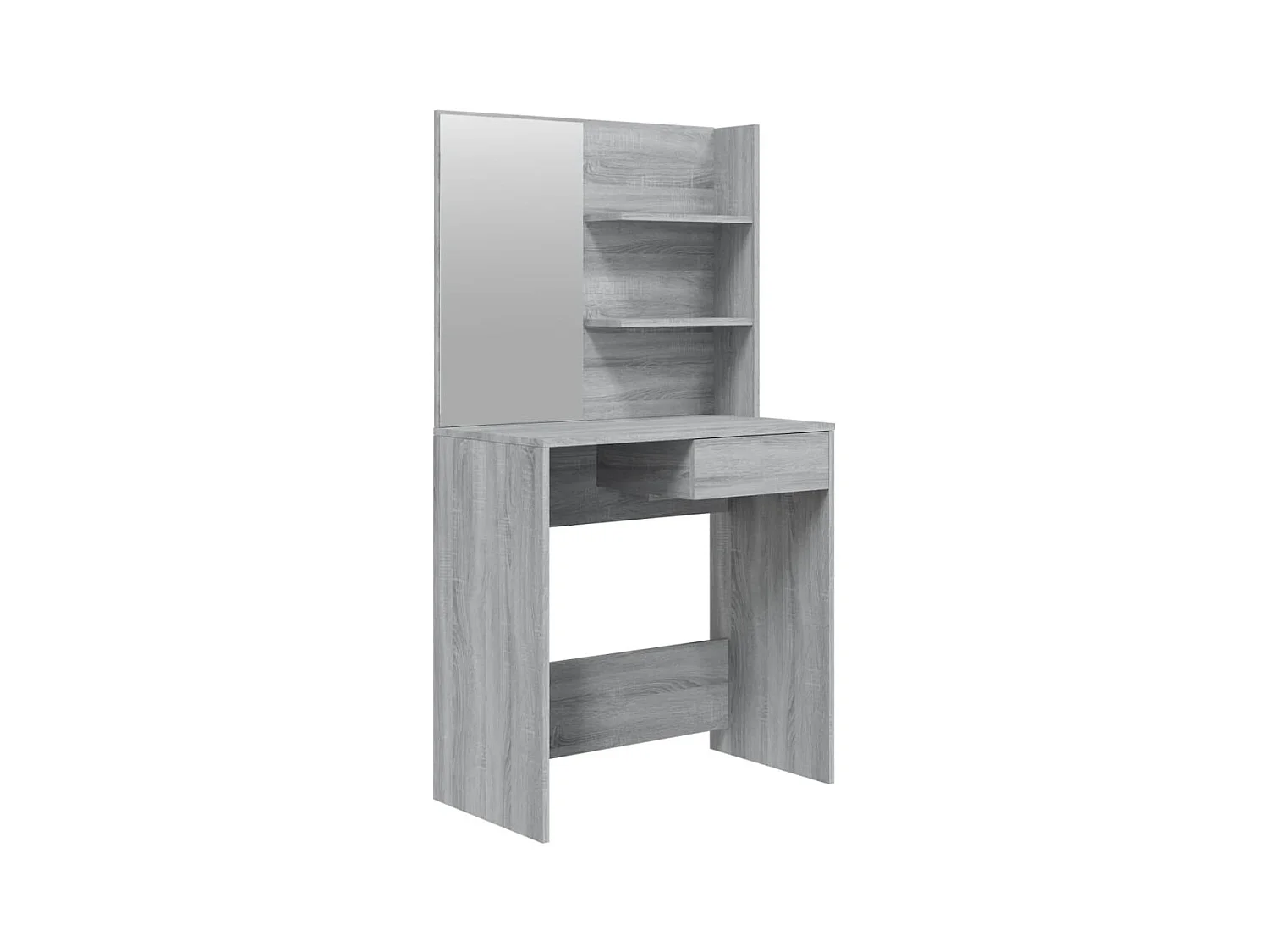 Tocador con espejo color gris sonoma 74,5x40x141 cm ES698349