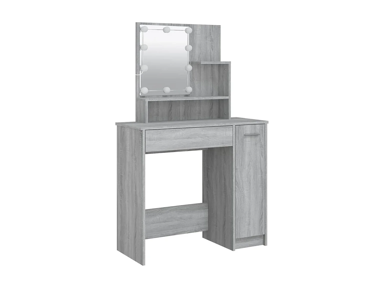 Toucador com LEDs 86,5x35x136 cm sonoma cinza PT202379