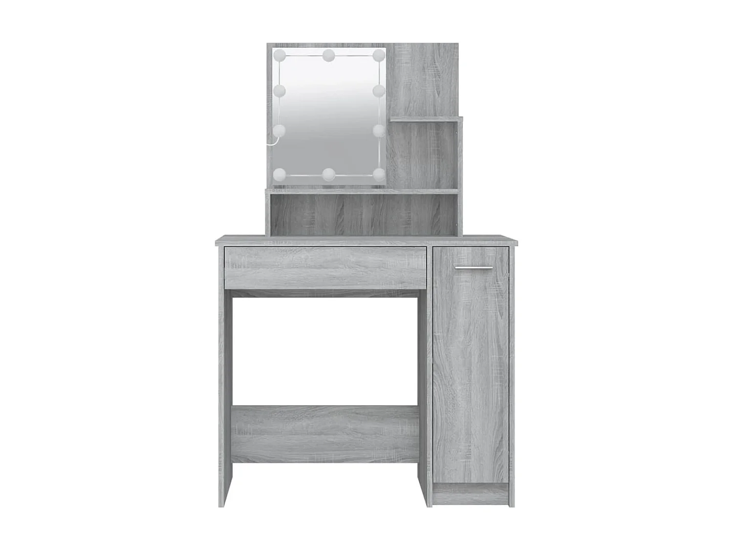 Toucador com LEDs 86,5x35x136 cm sonoma cinza PT202379