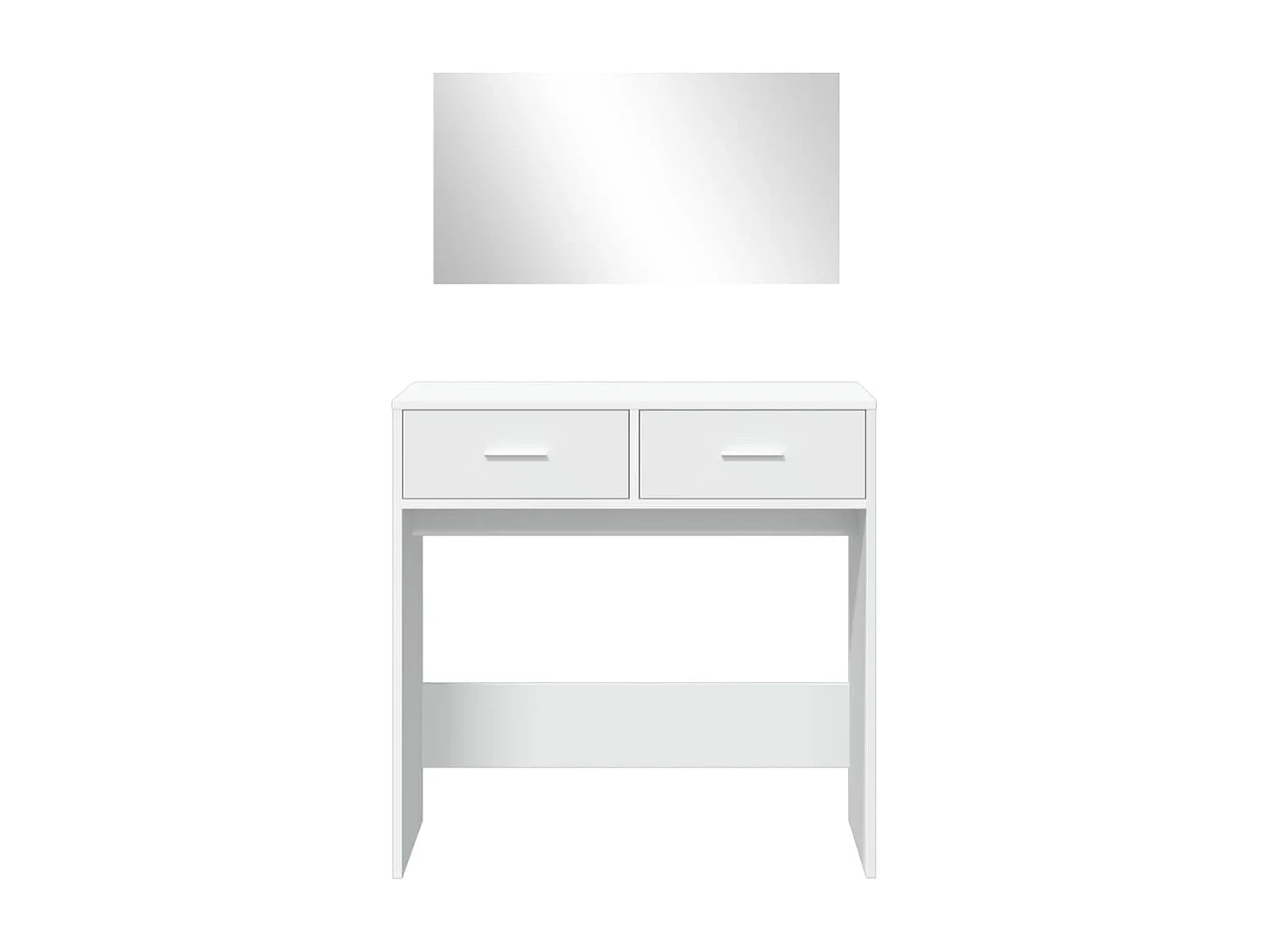 Kaptafel met spiegel 80x39x80 cm wit BE716024