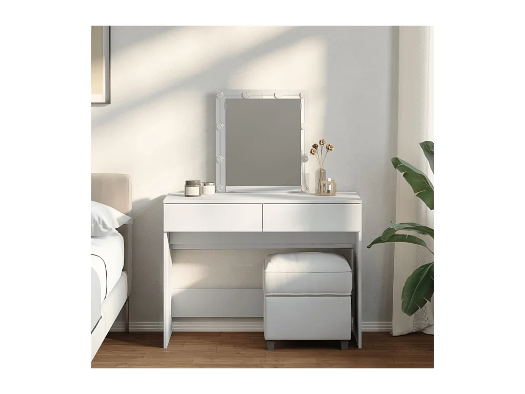 Coiffeuse avec LED blanc 100x40x130 cm FR834906