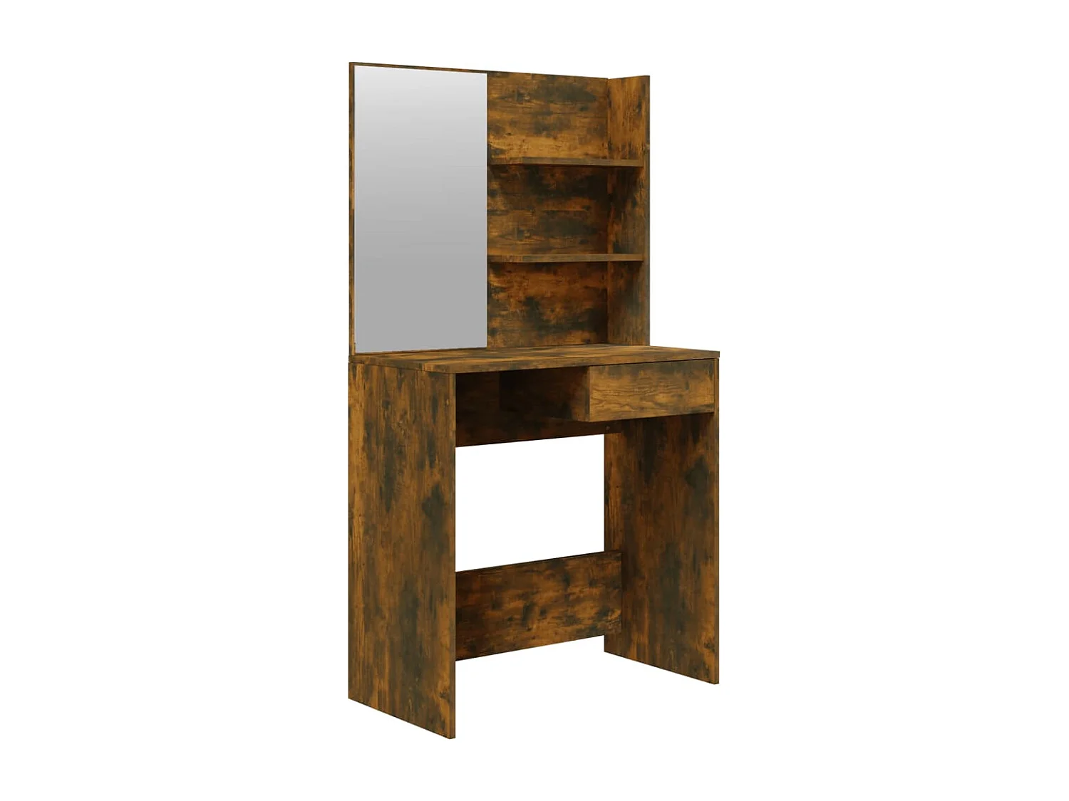 Coiffeuse avec miroir Chêne fumé 74,5x40x141 cm FR428829