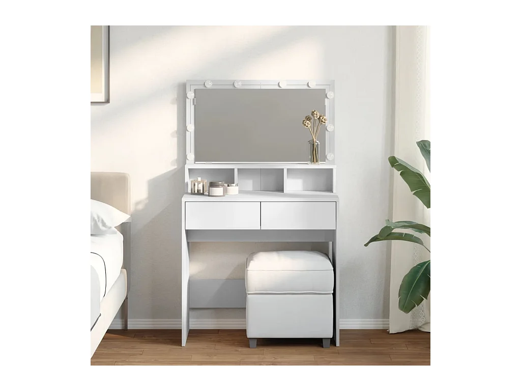 Coiffeuse avec LED blanc 80x41x134,5 cm FR119900
