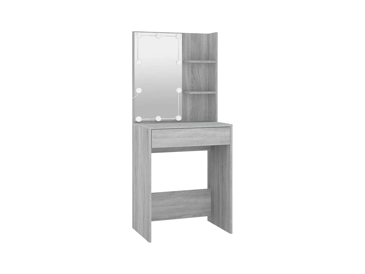 Coiffeuse avec LED sonoma gris 60x40x140 cm FR326005