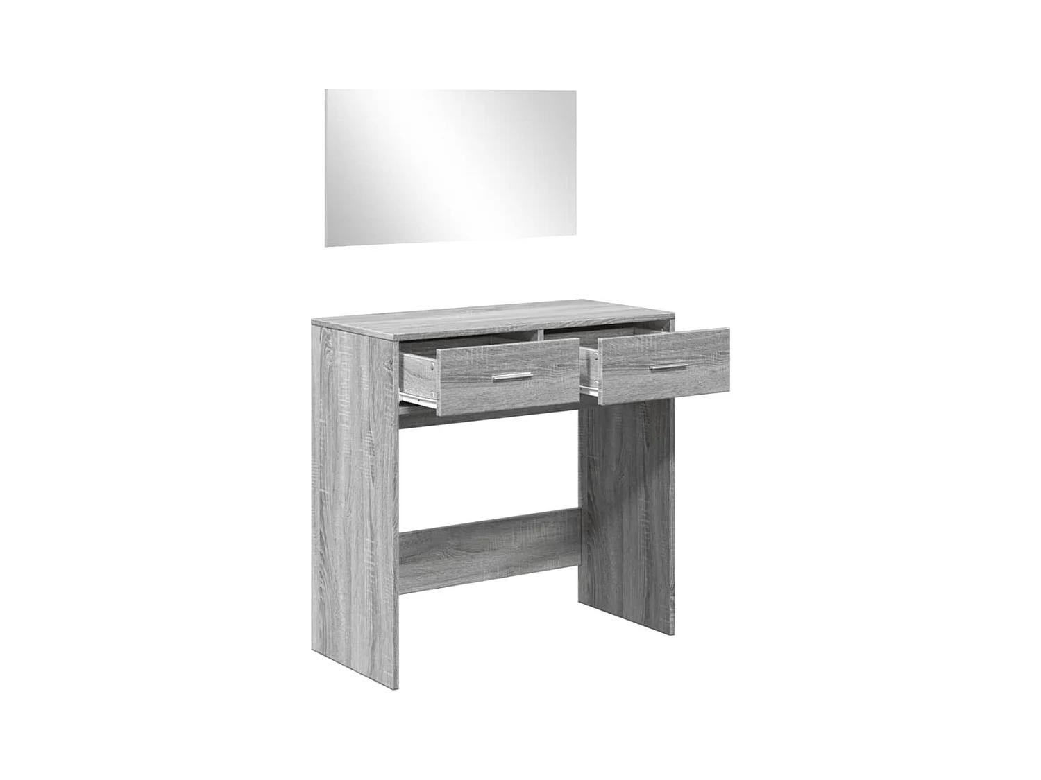 Kaptafel met spiegel 80x39x80 cm grijs sonoma eikenkleurig BE275355