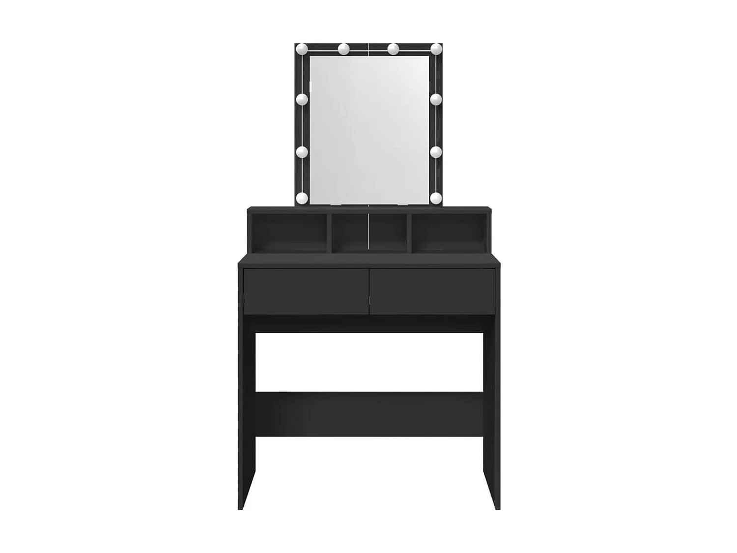 Coiffeuse avec LED noir 80x41x144,5 cm FR132723