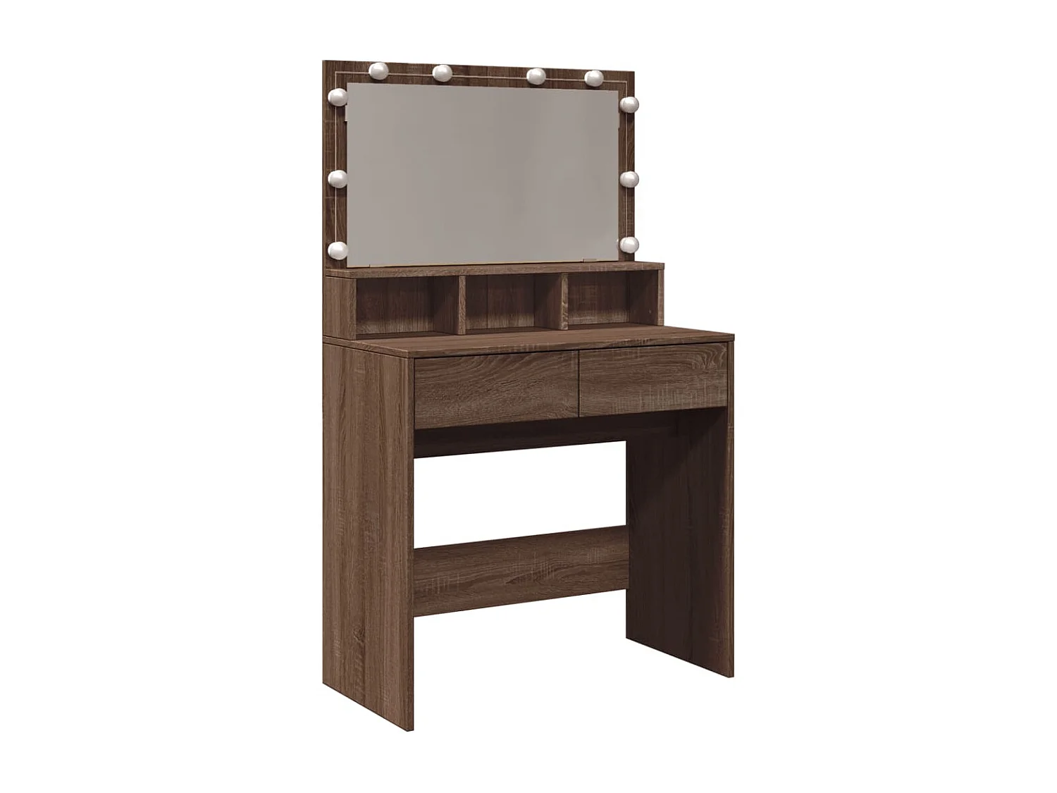 Kaptafel met LED 80x41x134,5 cm bruin eikenkleurig BE657985