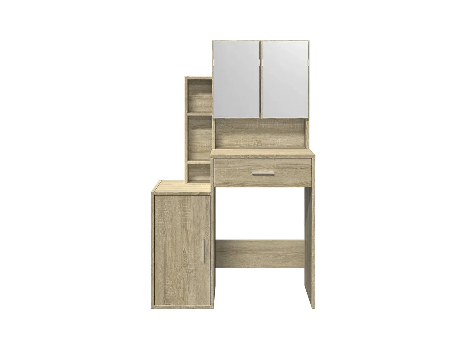 Kaptafel met kastje 80x35x132 cm sonoma eikenkleurig BE576836