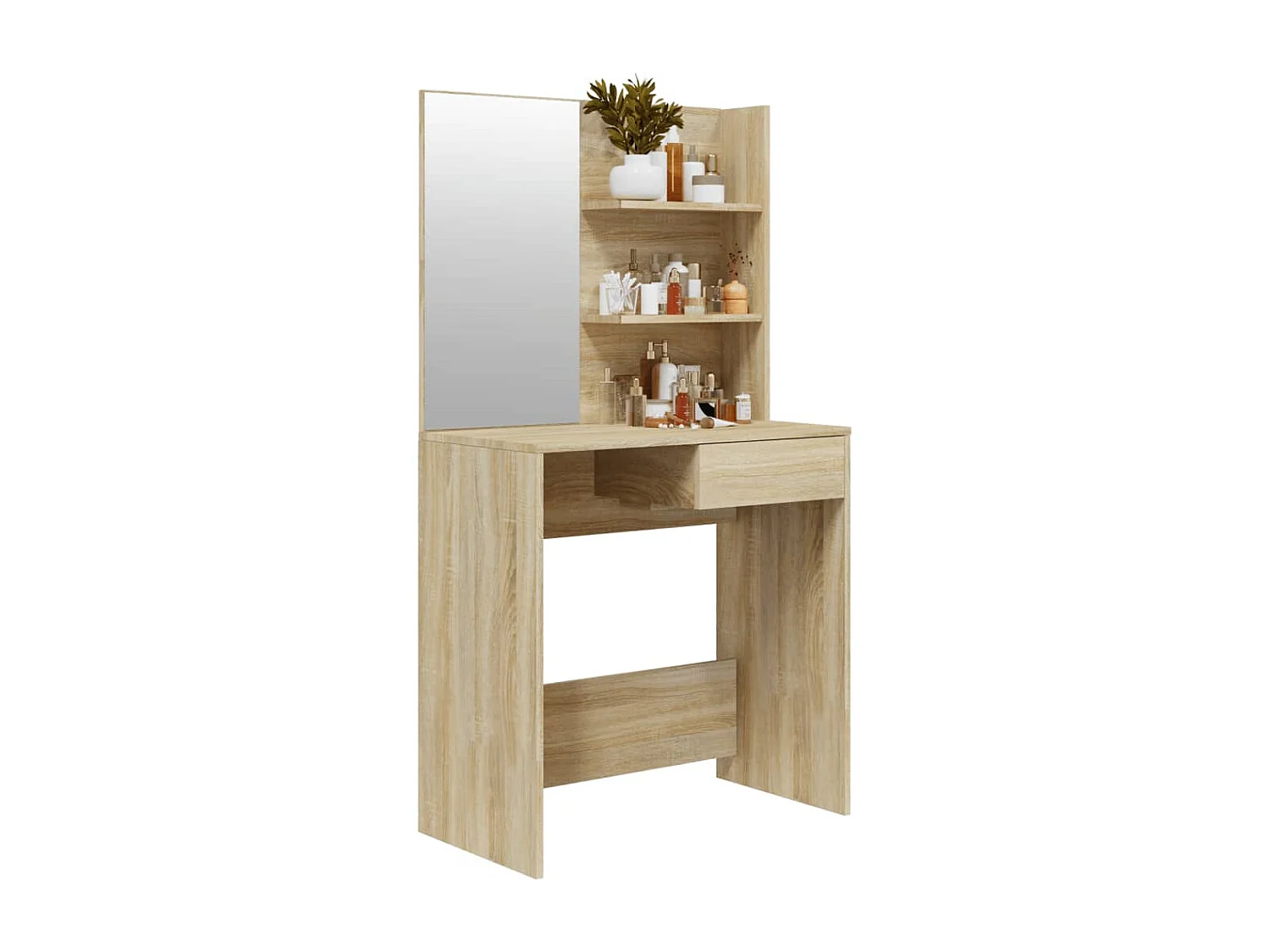 Toucador com espelho 74,5x40x141 cm cor carvalho sonoma PT800969