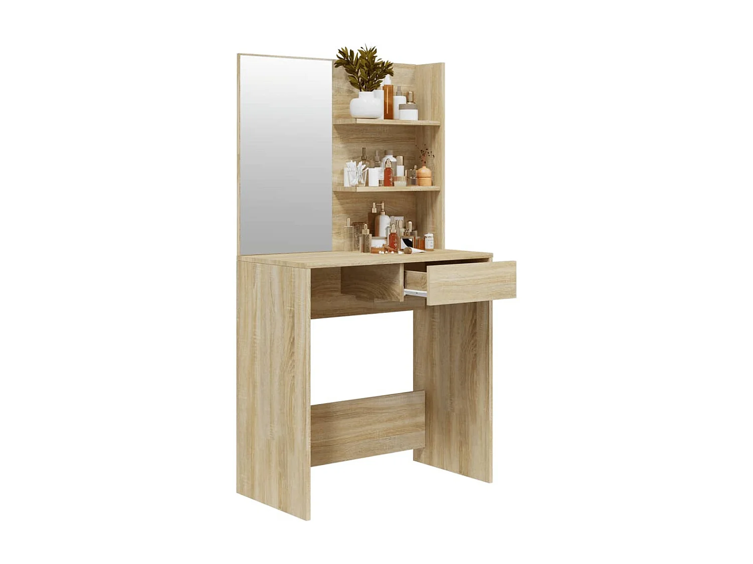 Toucador com espelho 74,5x40x141 cm cor carvalho sonoma PT800969