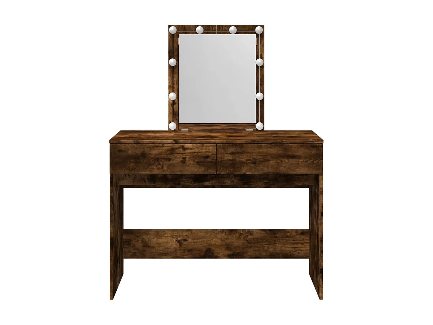 Coiffeuse avec LED chêne fumé 100x40x130 cm FR346445