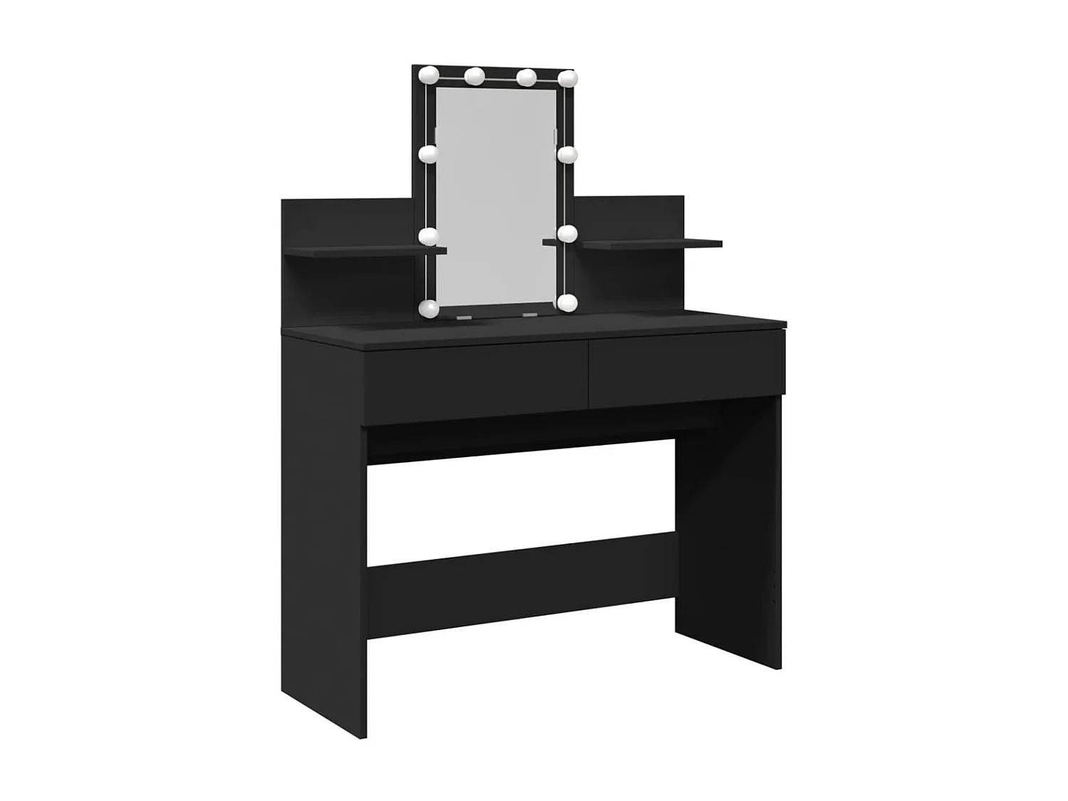 Coiffeuse avec LED noir 100x40x130 cm FR767081