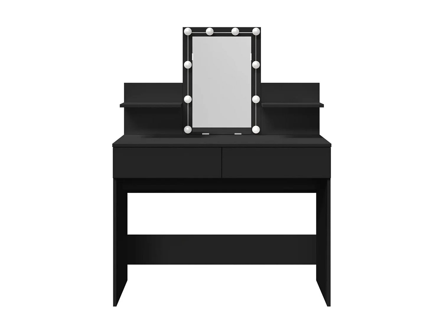 Coiffeuse avec LED noir 100x40x130 cm FR767081