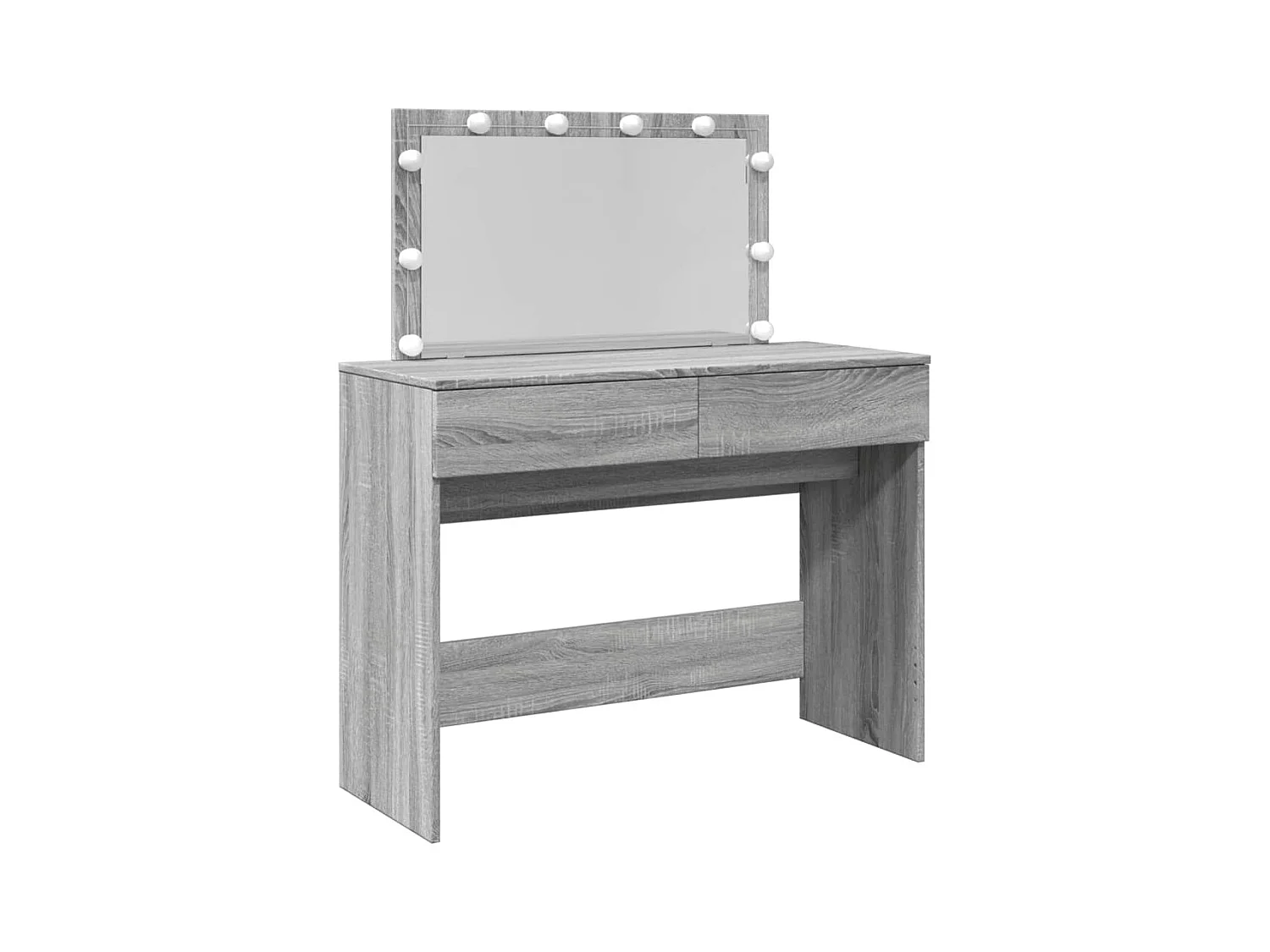 Coiffeuse avec LED sonoma gris 100x40x120 cm FR727129