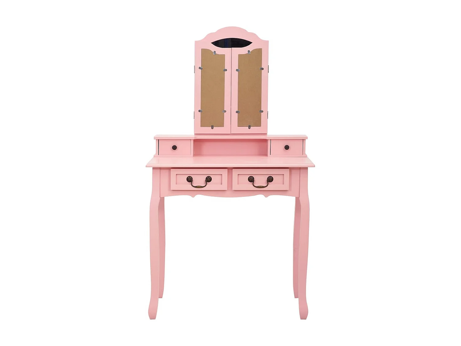 Ensemble de coiffeuse avec tabouret Rose 80x69x141 cm Paulownia FR978876