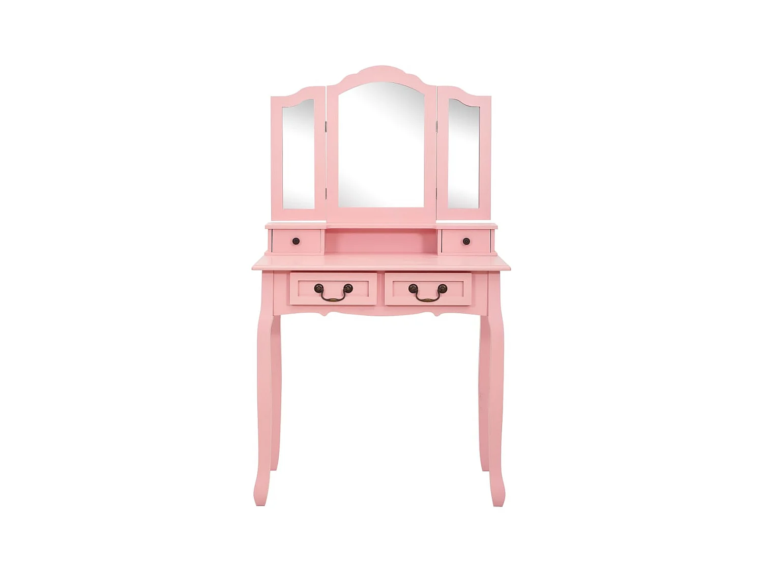 Ensemble de coiffeuse avec tabouret Rose 80x69x141 cm Paulownia FR978876