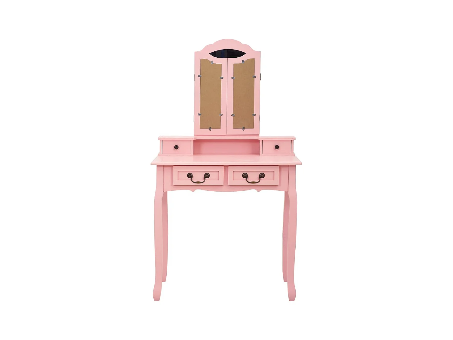 Ensemble de coiffeuse avec tabouret Rose 80x69x141 cm Paulownia FR978876