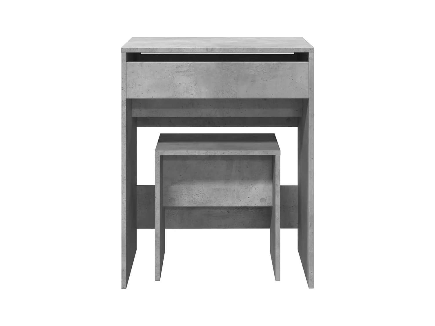 Toucador e banco 60x40x113,5 cm cinzento cimento PT534220