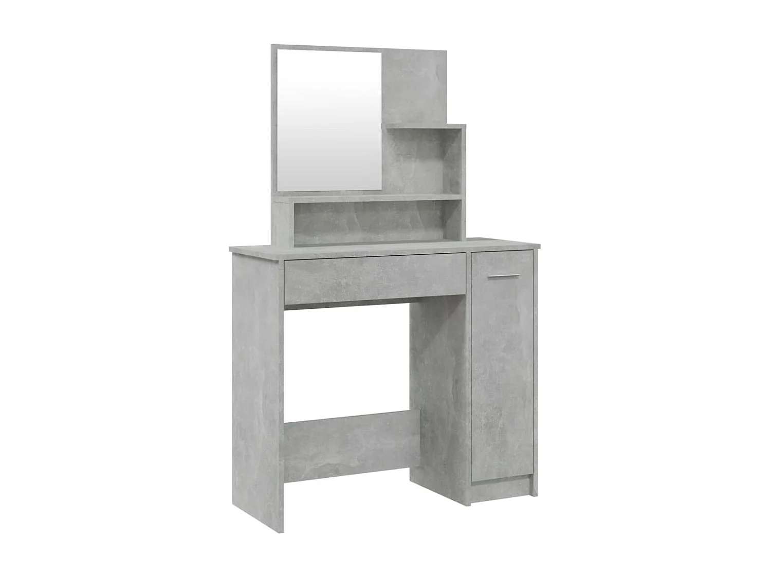 Coiffeuse avec miroir Gris béton 86,5x35x136 cm FR469304